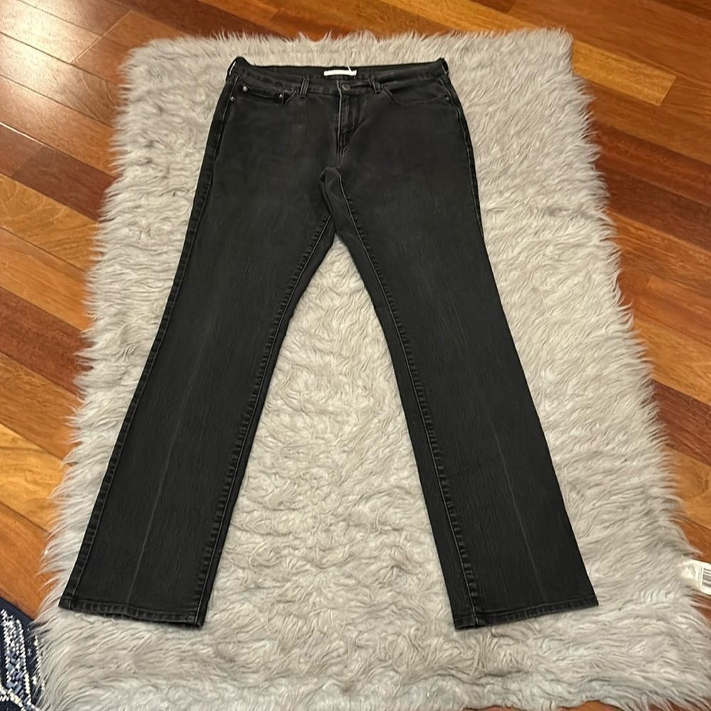 Levi’s 505 straight black cotton stretch jeans size 28